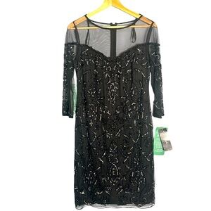 NWT Chic Black Sequin Dress By Prelude Size 8‎